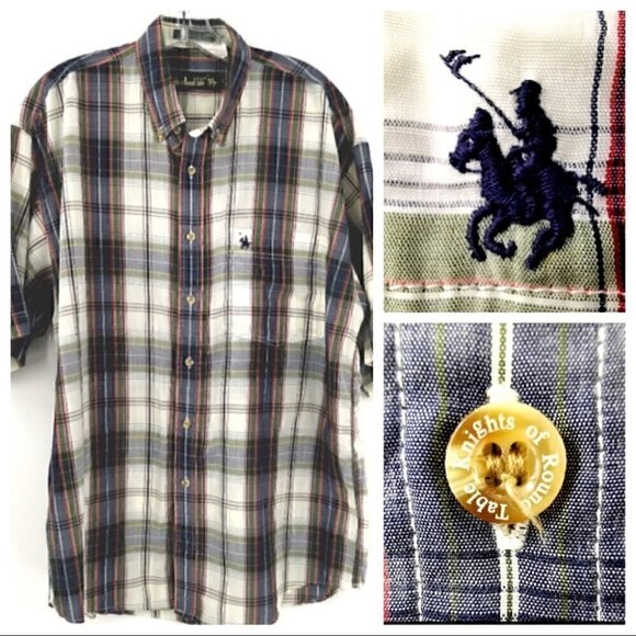 Knights of Round Table Men's L Vtg Casual Shirt - Picture 2 of 16